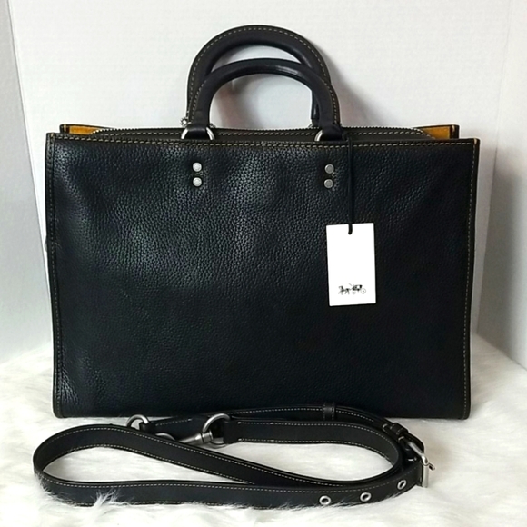COACH Handbags - COACH ROGUE BRIEF BLACK/ COPPER BRIEFCASE